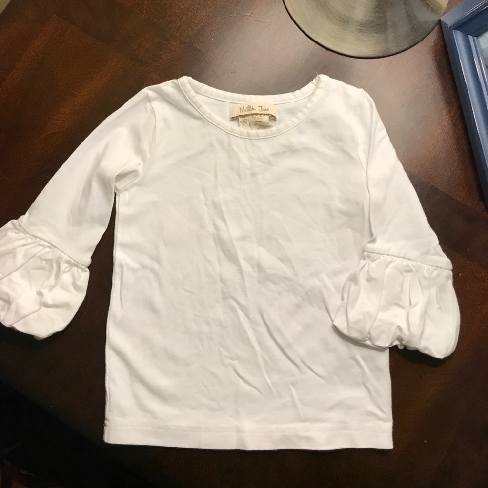 Matilda Jane White Puffer Tee size 18m
